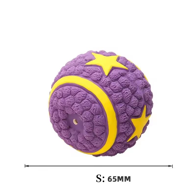 Natural Latex Squeaky Dog Ball Sports Toy For Fetch Training And Dental Chewing 11