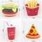 FastFood Squeaky Plush Dog Toy Burger Fries Pizza Or Milkshake For Chewing Play 1