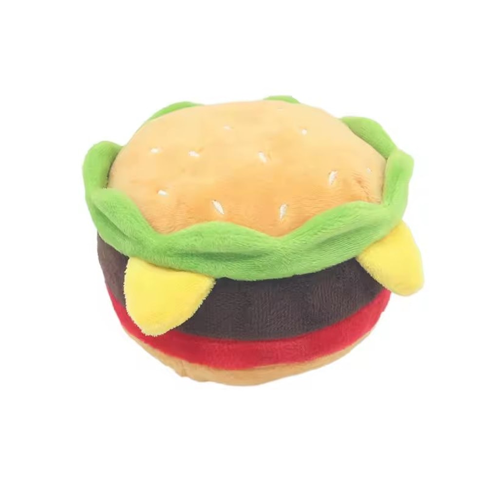 FastFood Squeaky Plush Dog Toy Burger Fries Pizza Or Milkshake For Chewing Play 3