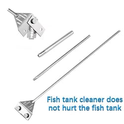 tool-free aquarium algae scraper with replaceable blade for crystal-clear glass