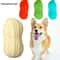 PeanutShape Rubber Squeaky Dog Toy For Chewing Teeth Cleaning 0