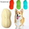 PeanutShape Rubber Squeaky Dog Toy For Chewing Teeth Cleaning 0