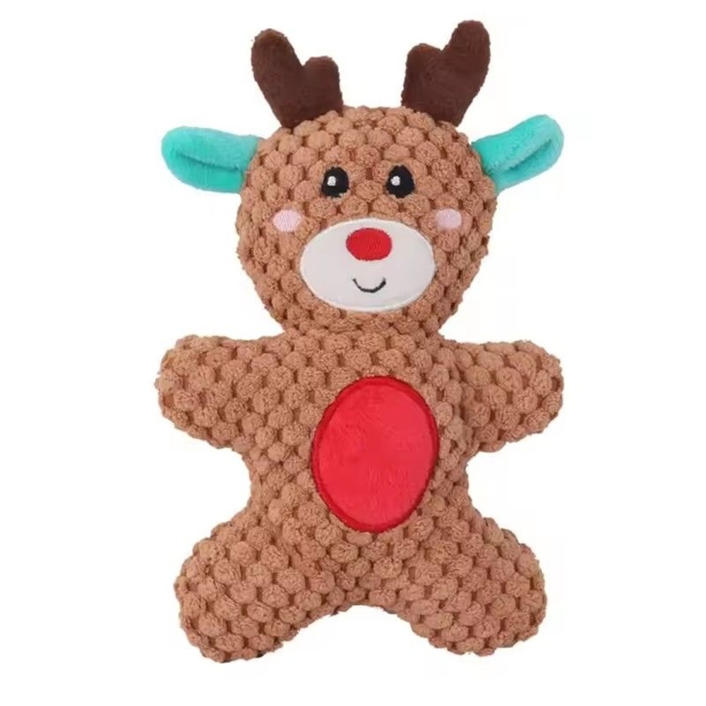 Christmas Donut Squeaky Plush Dog Toy For Small Medium Dogs 7