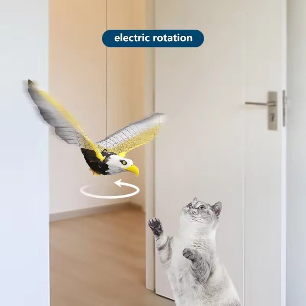 Flapping Bird DoorHang Interactive Cat Toy With Scratch Rope 7