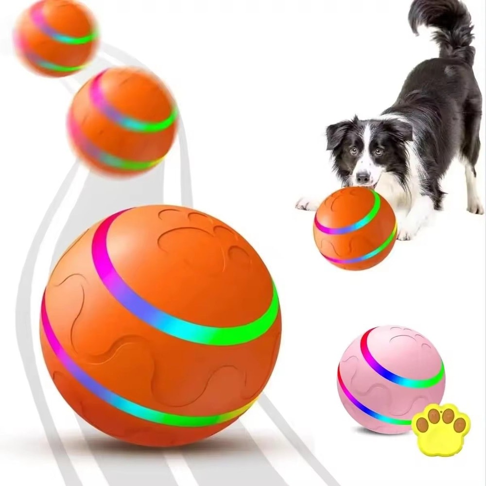 Waterproof Interactive Dog Ball With Remote Control Rolling And Jumping Play 0