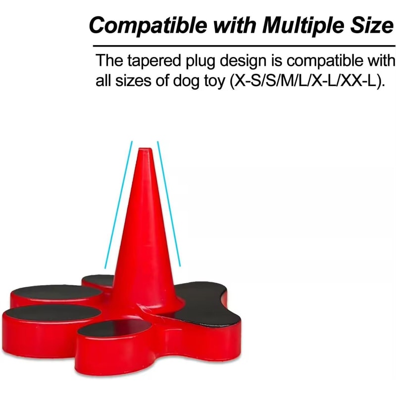 NoSpill Dog Toy Holder Plug For Classic Stuffable Toys XSXXL 4