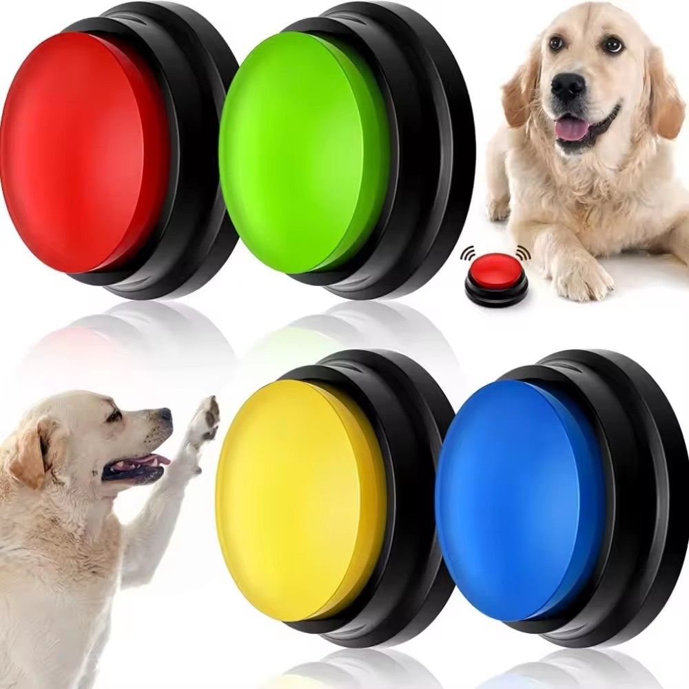 Recordable Dog Buttons Set With Stickers Pet Talking Buttons For Training Routines 0