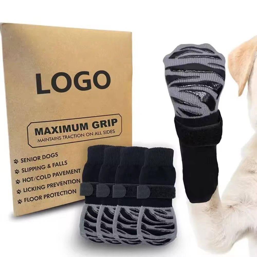 Non Slip Dog Socks With Straps For Hardwood Floors And Outdoor Paw Protection 7