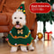Christmas Dog Costume Cloak Hat Set Dog Santa Cloak For Holiday Photos 1