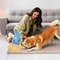 Self Rolling Dog Ball With Plush Cover Motion Activated Interactive Toy 0