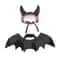 Cat Devil Costume TwoPiece Set With Bat Wings For Cats And Horn Headband 1