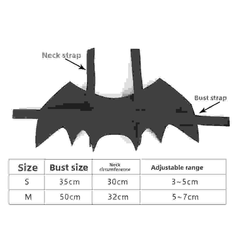Cat Devil Costume TwoPiece Set With Bat Wings For Cats And Horn Headband 2