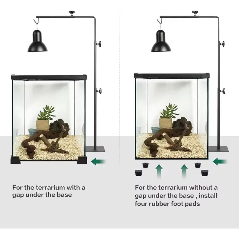 Adjustable Reptile Lamp Stand Metal Bracket For Terrarium Heat Lamps 2
