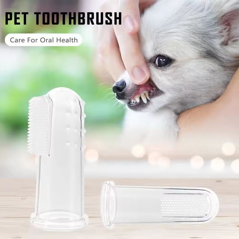 Soft Silicone Finger Toothbrush For Pets Dog Teeth Cleaning Pet Dental Care Fingertip Brush 2