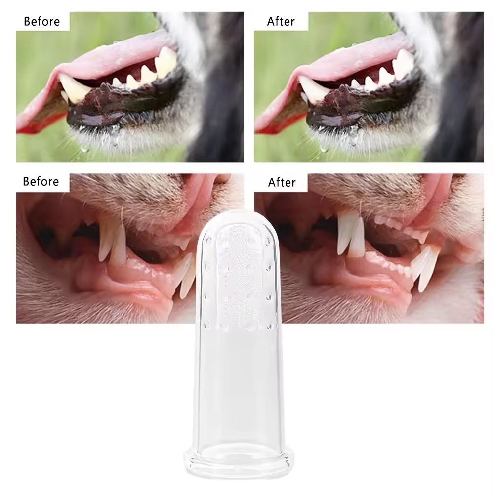 Soft Silicone Finger Toothbrush For Pets Dog Teeth Cleaning Pet Dental Care Fingertip Brush 0