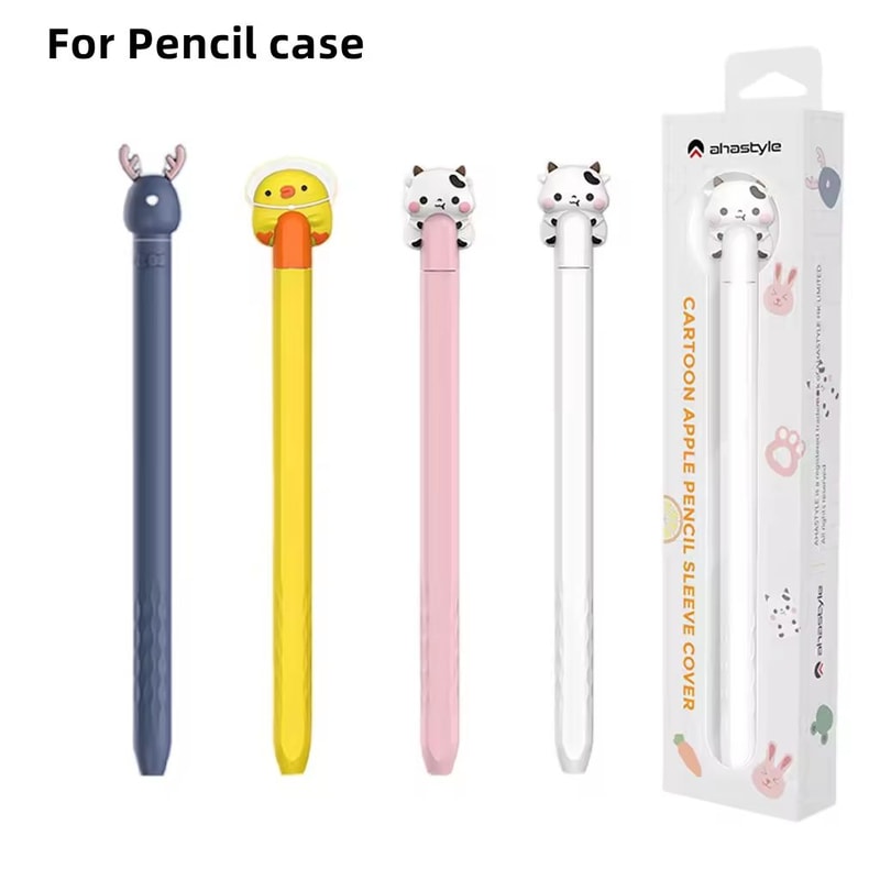 Cute Cartoon Apple Pencil 2 Silicone Sleeve Case With AntiSlip Grip 7