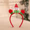 Pet Christmas Headband With Bouncy Reindeer Antlers Or Snowman Adjustable Holiday Hair Band 9
