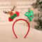 Pet Christmas Headband With Bouncy Reindeer Antlers Or Snowman Adjustable Holiday Hair Band 11