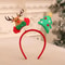 Pet Christmas Headband With Bouncy Reindeer Antlers Or Snowman Adjustable Holiday Hair Band 11