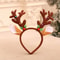 Pet Christmas Headband With Bouncy Reindeer Antlers Or Snowman Adjustable Holiday Hair Band 12
