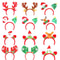 Pet Christmas Headband With Bouncy Reindeer Antlers Or Snowman Adjustable Holiday Hair Band 3