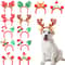 Pet Christmas Headband With Bouncy Reindeer Antlers Or Snowman Adjustable Holiday Hair Band 0