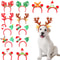 Pet Christmas Headband With Bouncy Reindeer Antlers Or Snowman Adjustable Holiday Hair Band 0