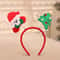 Pet Christmas Headband With Bouncy Reindeer Antlers Or Snowman Adjustable Holiday Hair Band 8