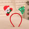 Pet Christmas Headband With Bouncy Reindeer Antlers Or Snowman Adjustable Holiday Hair Band 8