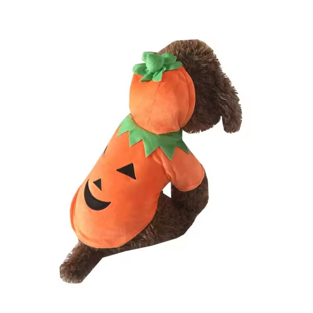 Pumpkin Dog Costume Hooded Fleece Hoodie For Small Medium Dogs 2