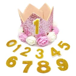 reusable pet birthday crown & bow tie set adjustable dog birthday hat for small/medium pets