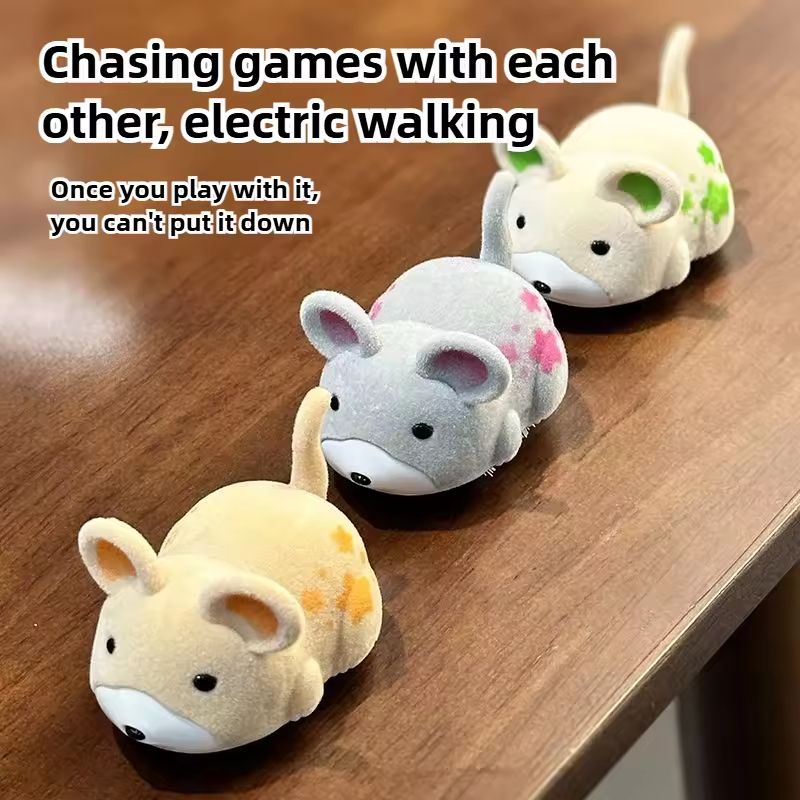 Electric Hamster Interactive Cat Toy SelfPlay Moving Teaser For Indoor Cats 0