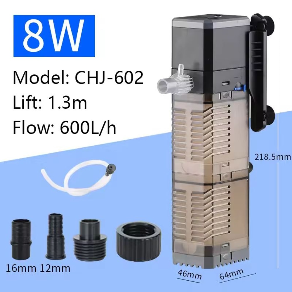 4 In 1 Aquarium Filter Internal Aquarium Filter Pump Aquarium Submersible Pump With Replacement Fil 4
