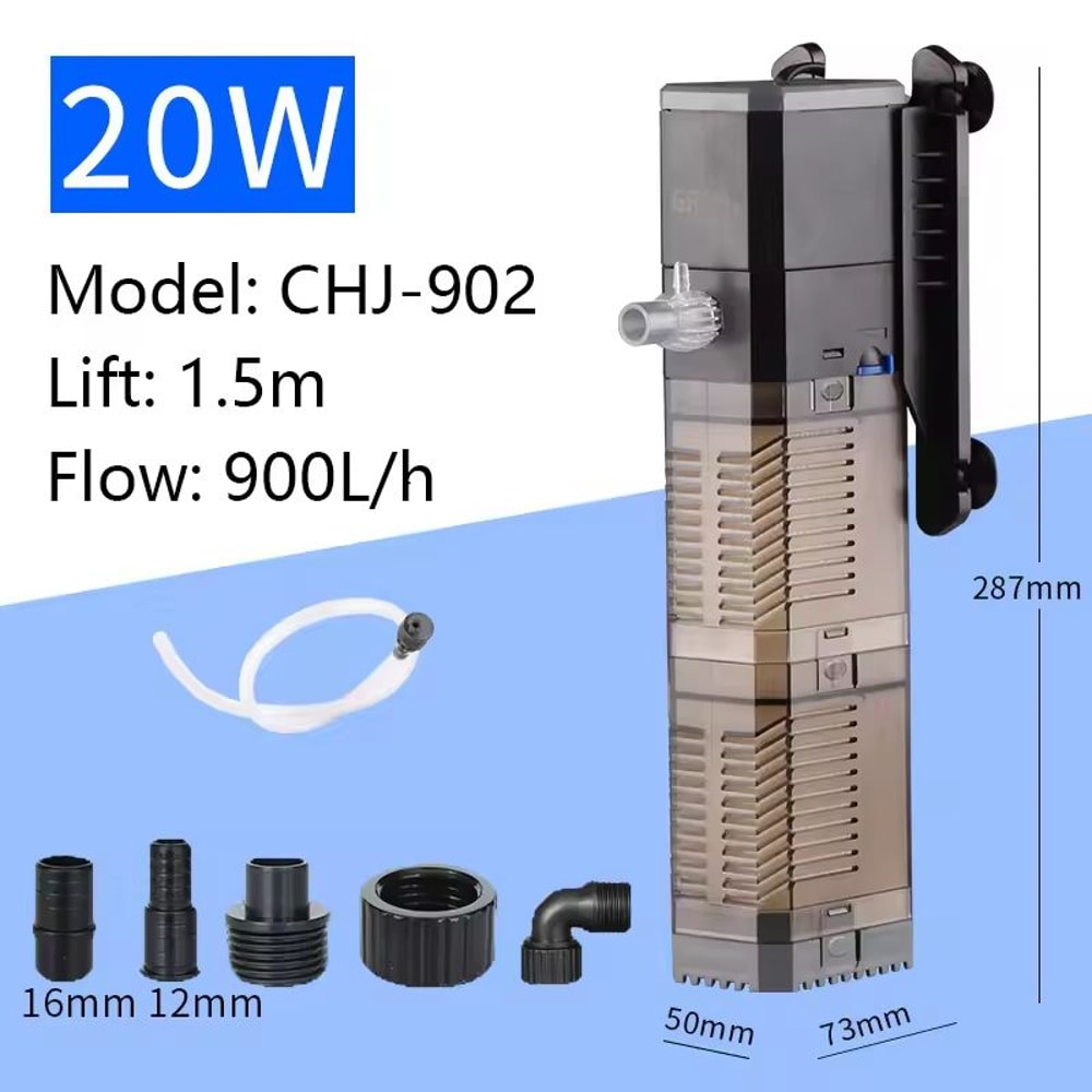 4 In 1 Aquarium Filter Internal Aquarium Filter Pump Aquarium Submersible Pump With Replacement Fil 5