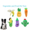 Fruit Veggie Squeaky Plush Dog Toy Unstuffed Crinkle Sound For Interactive Play 0