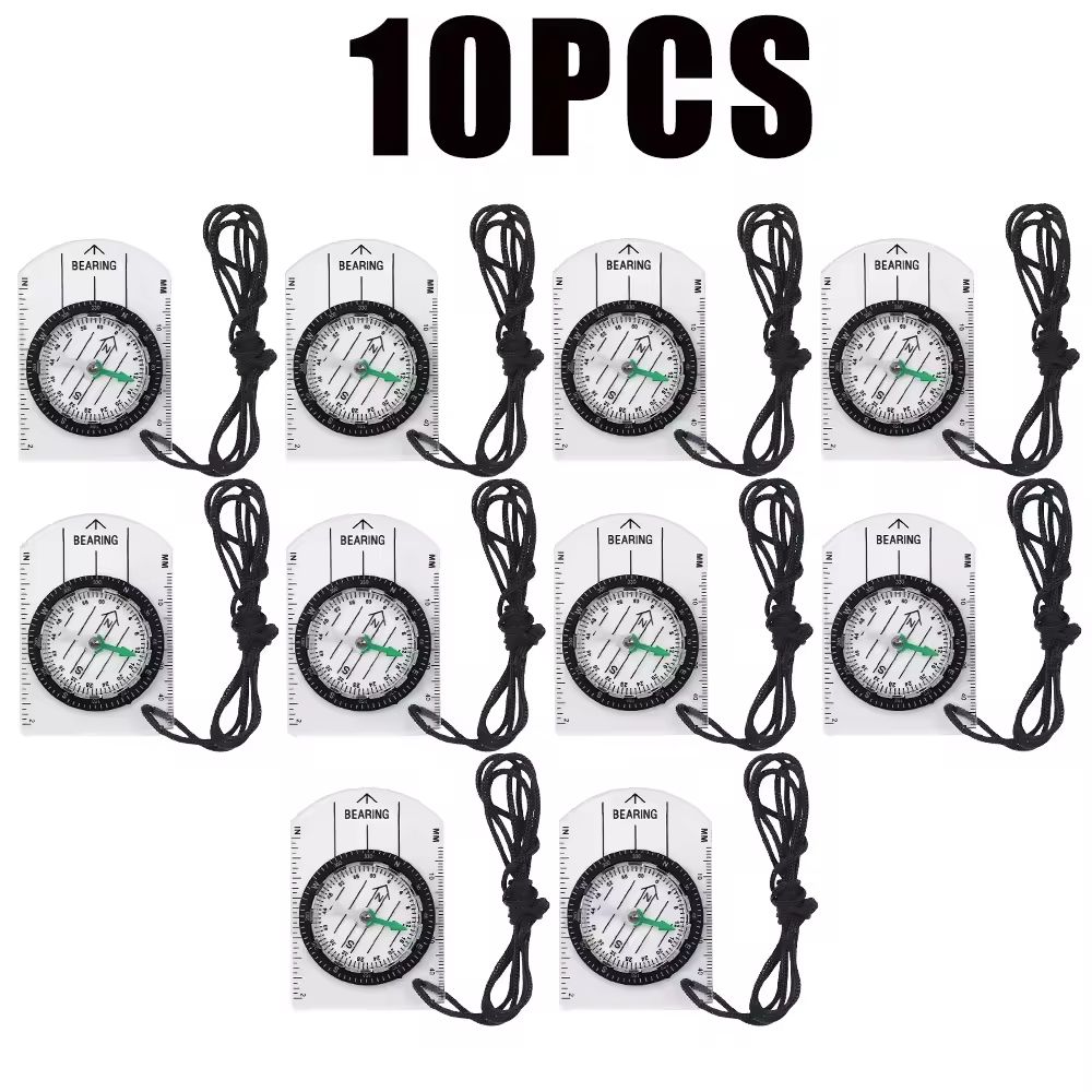 Multifunction Tactical Compass Survival Tool With LED Mirror Whistle 2