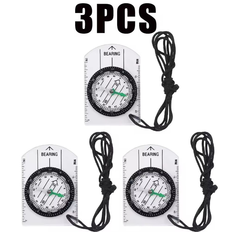 Multifunction Tactical Compass Survival Tool With LED Mirror Whistle 4