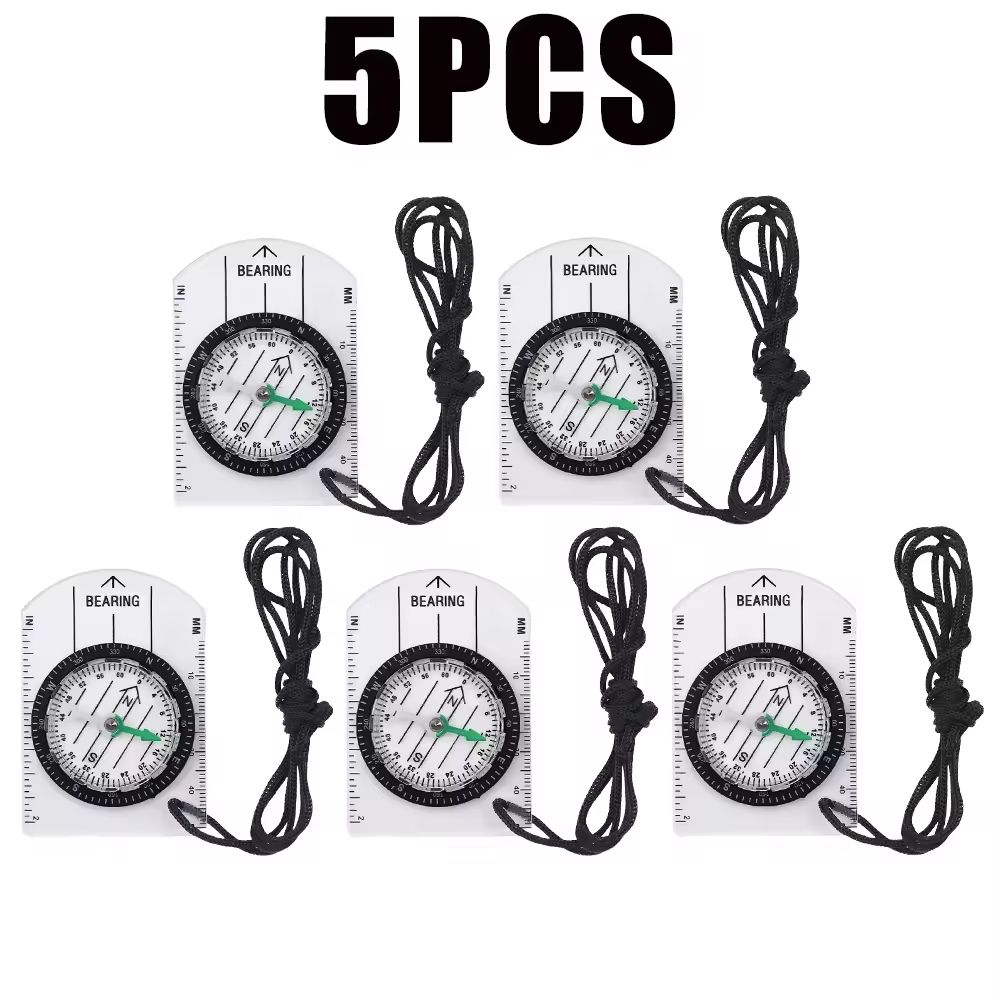 Multifunction Tactical Compass Survival Tool With LED Mirror Whistle 5