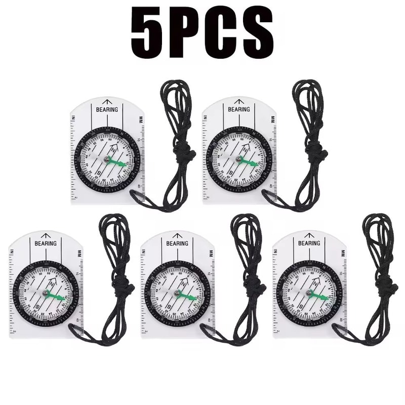 Multifunction Tactical Compass Survival Tool With LED Mirror Whistle 5
