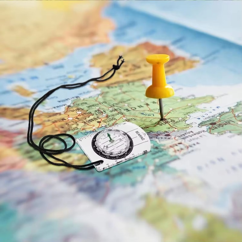 Multifunction Tactical Compass Survival Tool With LED Mirror Whistle 6