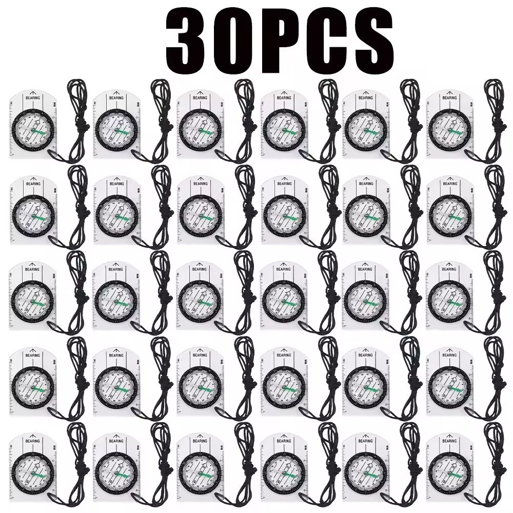 Multifunction Tactical Compass Survival Tool With LED Mirror Whistle 7