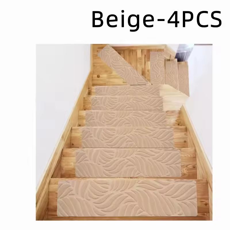 10Pack Non Slip Stair Treads 76x21 Cm Soft Washable Carpet Mats For Quieter Safer Steps 2