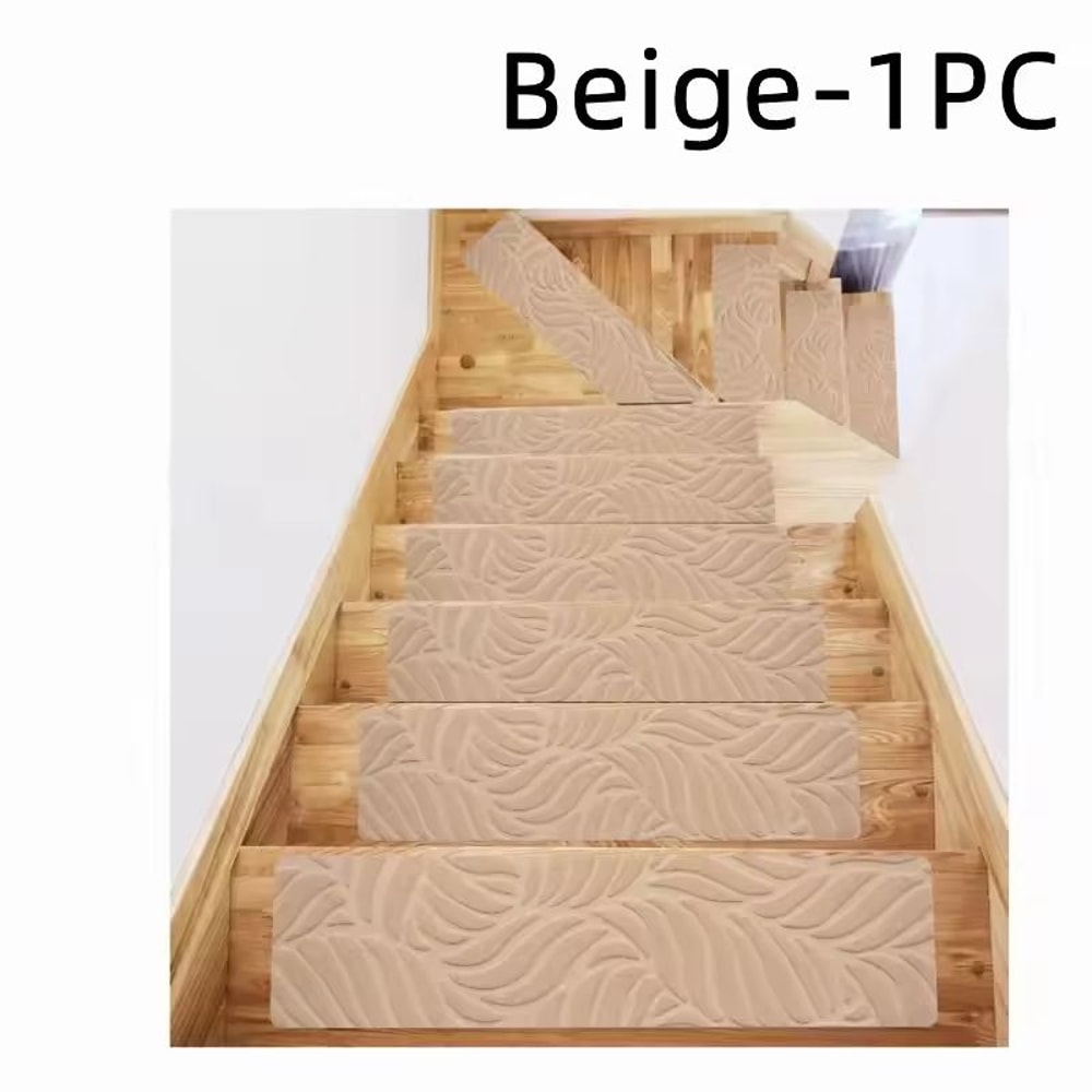 10Pack Non Slip Stair Treads 76x21 Cm Soft Washable Carpet Mats For Quieter Safer Steps 8