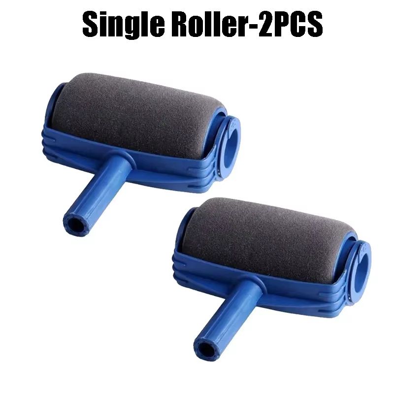 Ergonomic Paint Edger Stick Roller Kit With Sponge Pad For Clean Wall Edges 4