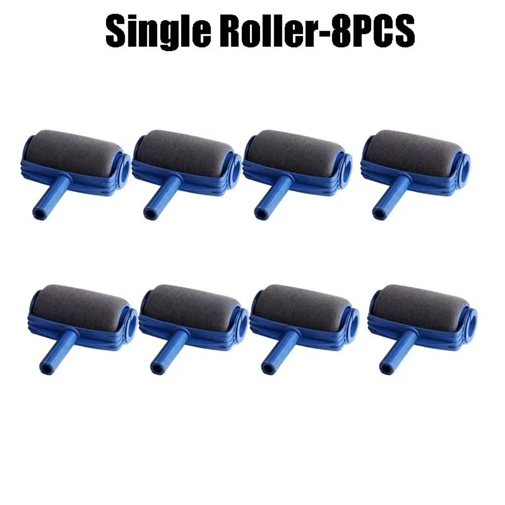 Ergonomic Paint Edger Stick Roller Kit With Sponge Pad For Clean Wall Edges 12