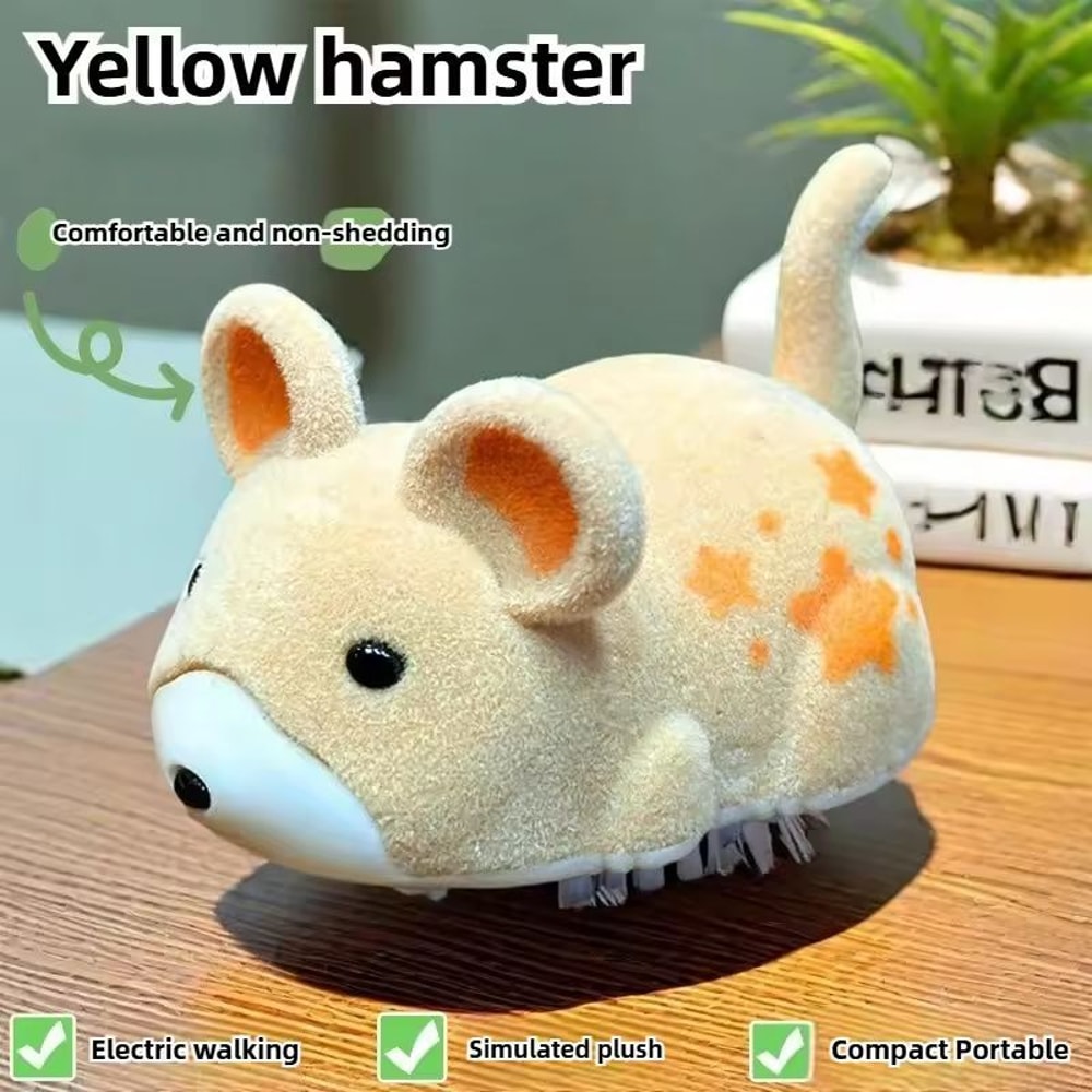 Electric Hamster Interactive Cat Toy SelfPlay Moving Teaser For Indoor Cats 4