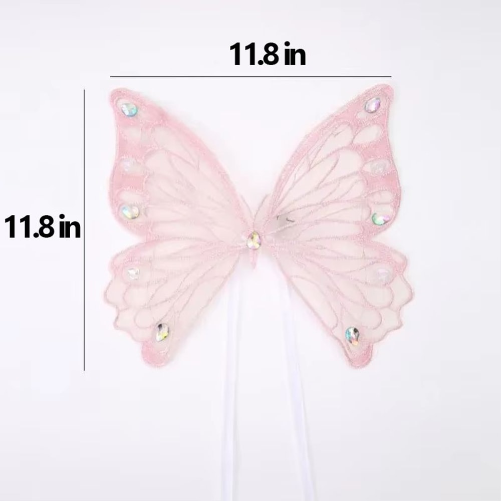 Glow Butterfly Wings Harness Costume For Small Dogs Cats Adjustable Glow Dots 4