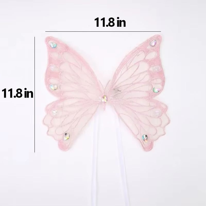 Glow Butterfly Wings Harness Costume For Small Dogs Cats Adjustable Glow Dots 4