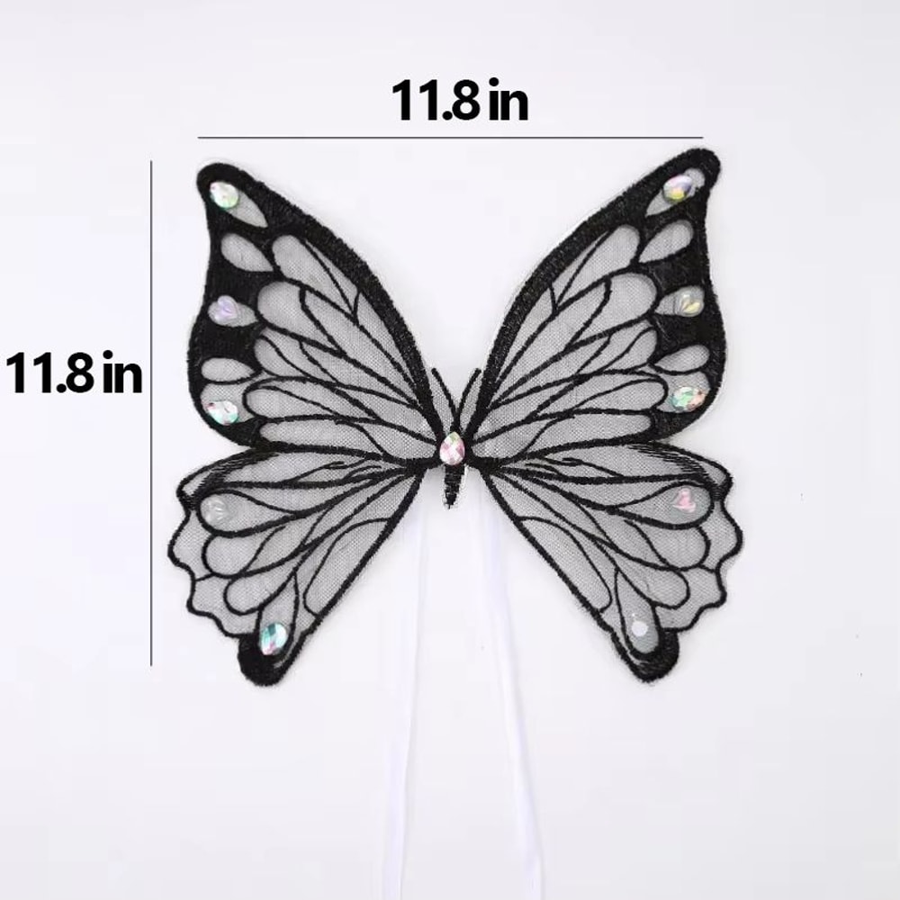 Glow Butterfly Wings Harness Costume For Small Dogs Cats Adjustable Glow Dots 5