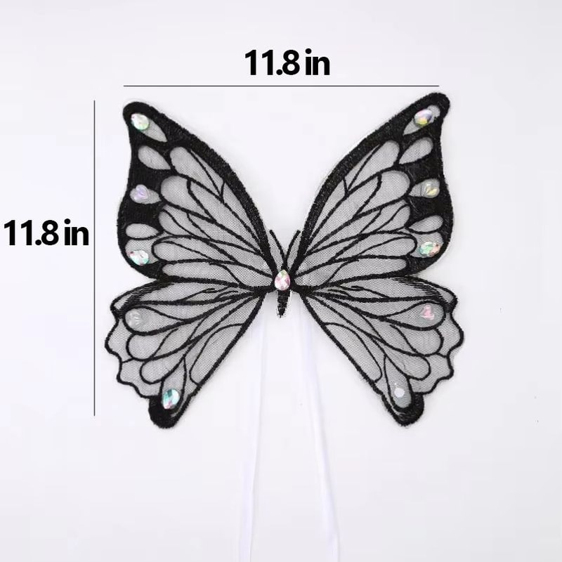 Glow Butterfly Wings Harness Costume For Small Dogs Cats Adjustable Glow Dots 5